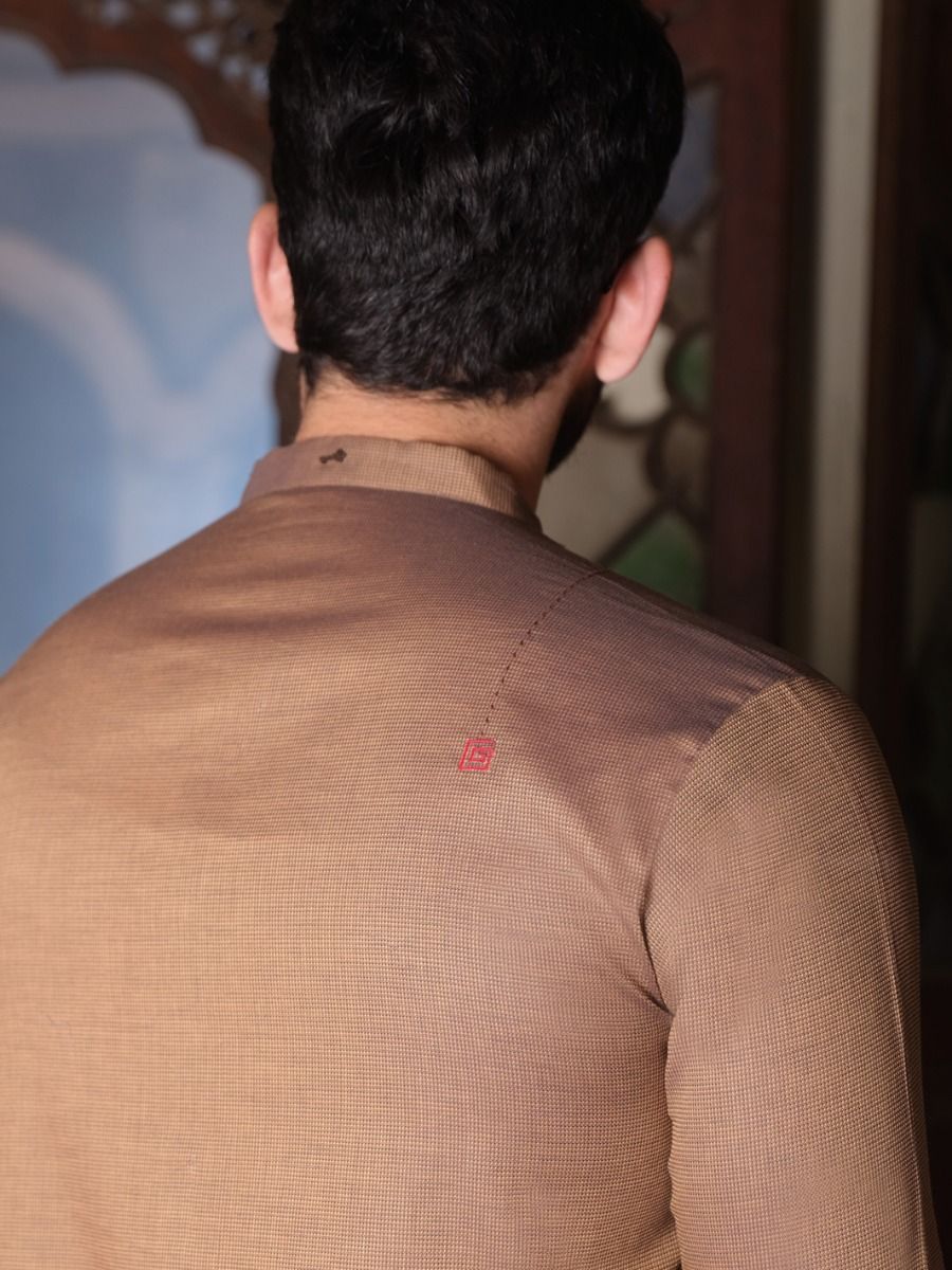 BROWN COTTON KURTA | AL-K-US-858/AM-780-1C - Image 3