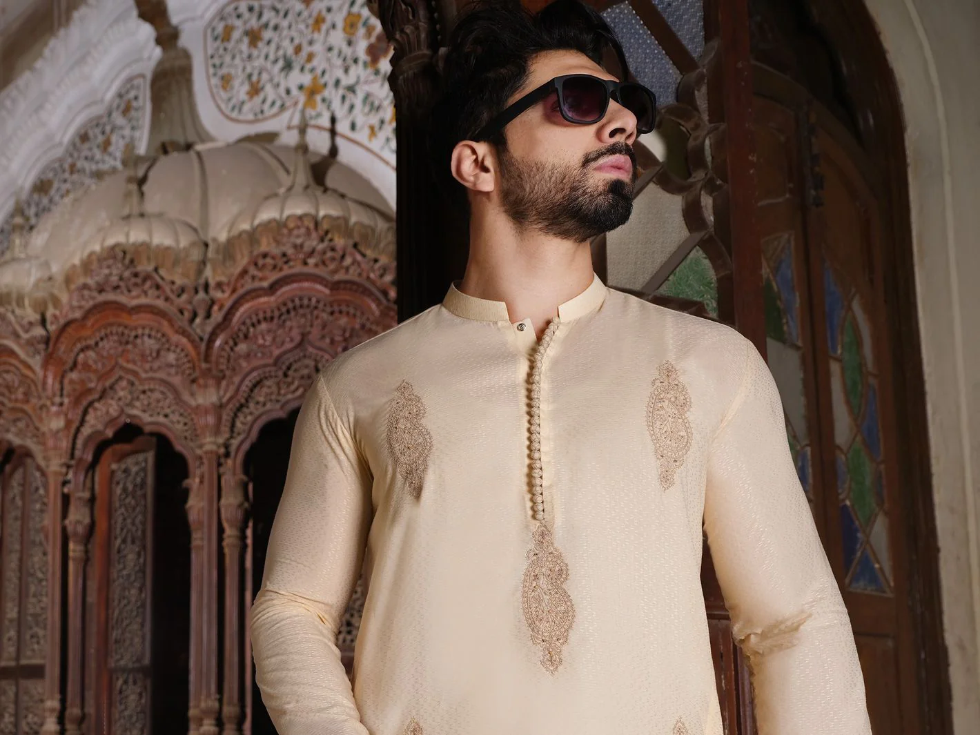 BEIGE KURTA | AL-K-US-871 V-3 2020 - Image 2