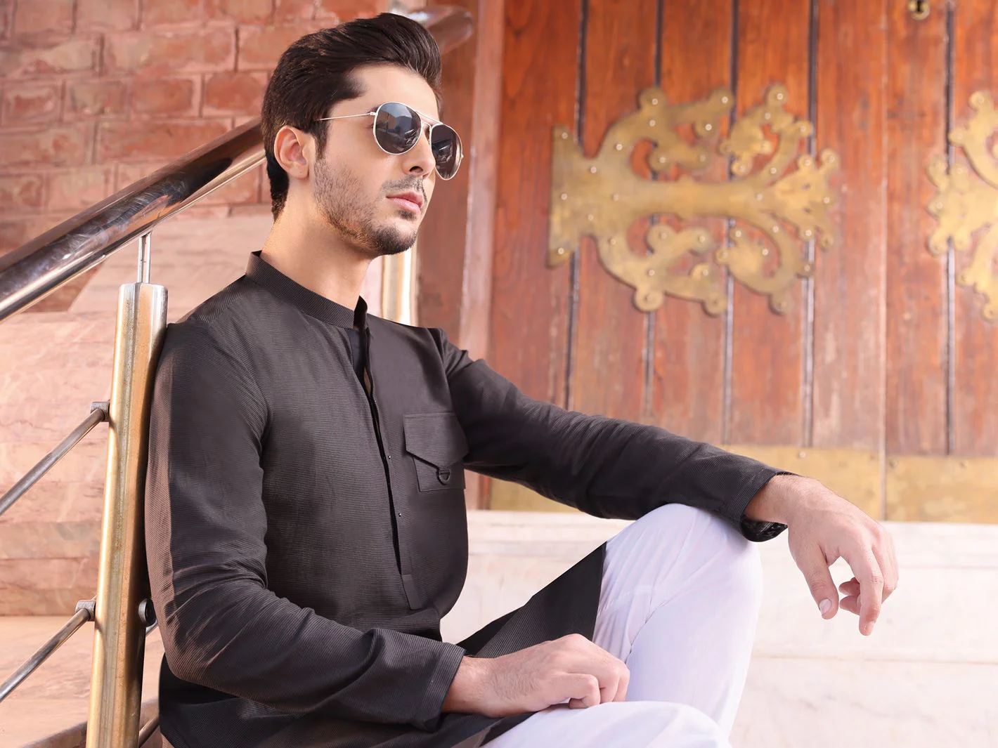 GREY COTTON KURTA | AL-K-US-907 V-1 2021 - Image 3