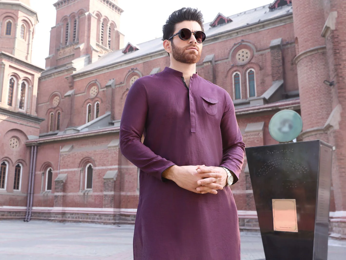 PURPLE COTTON KURTA | AL-K-US-908 V-1 2021 - Image 3