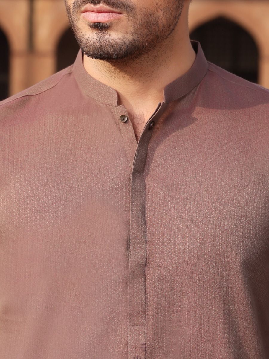 BROWN COTTON KURTA | AL-K-US-912 V-2 2021 - Image 2