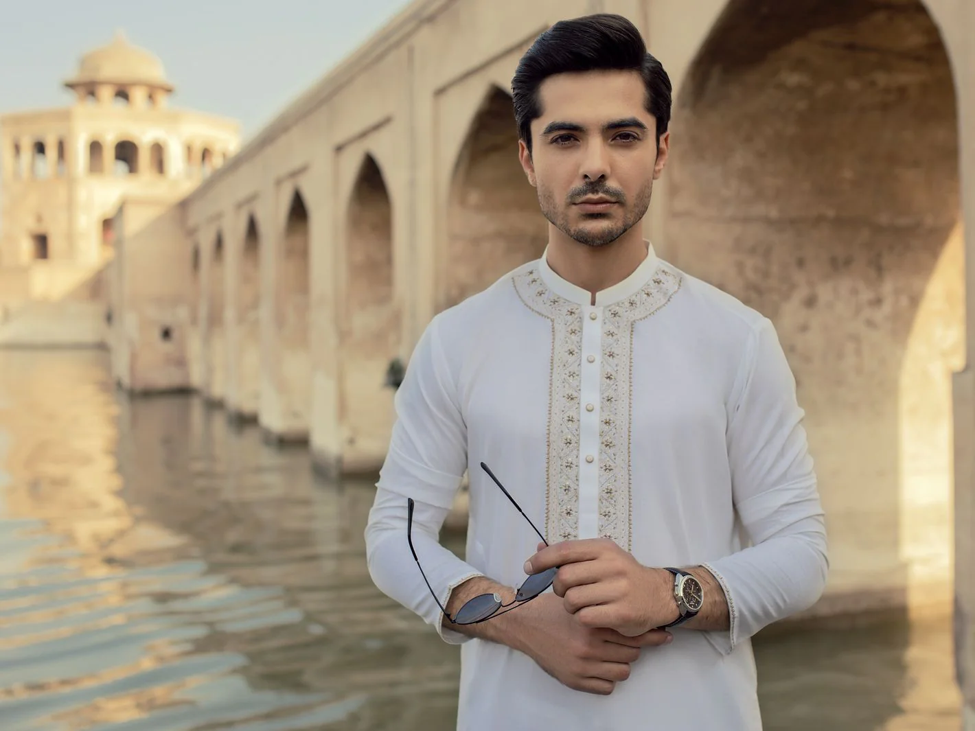 OFF WHITE VISCOSE KURTA | AL-K-US-919 V-2 2021 - Image 2