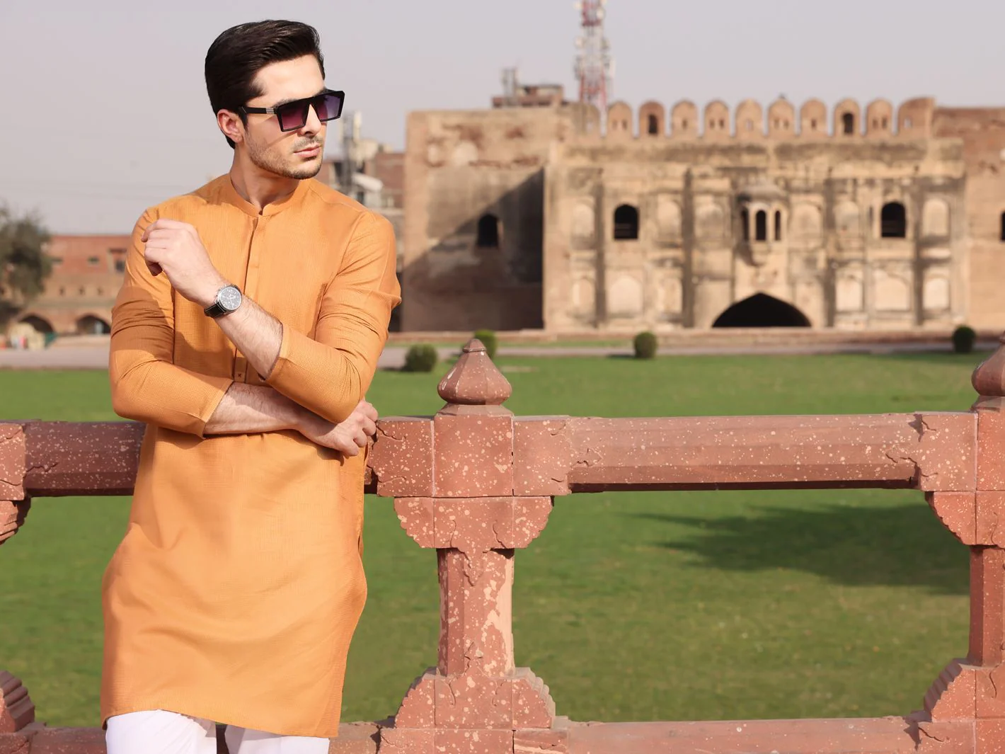 MUSTARD COTTON KURTA | AL-K-US-924 V-2 2021 - Image 3