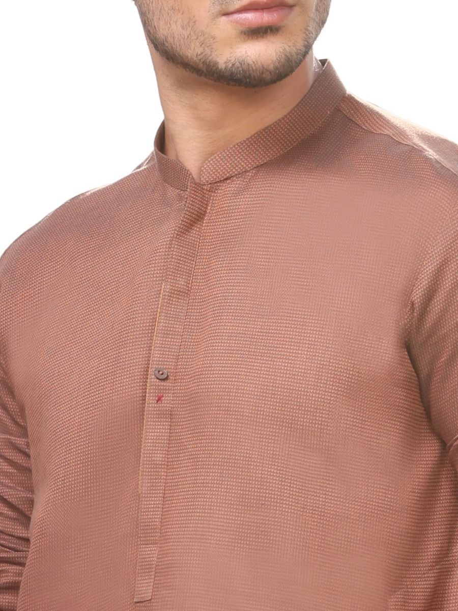 BROWN COTTON KURTA | AL-K-US-926 V-2 2021 - Image 2