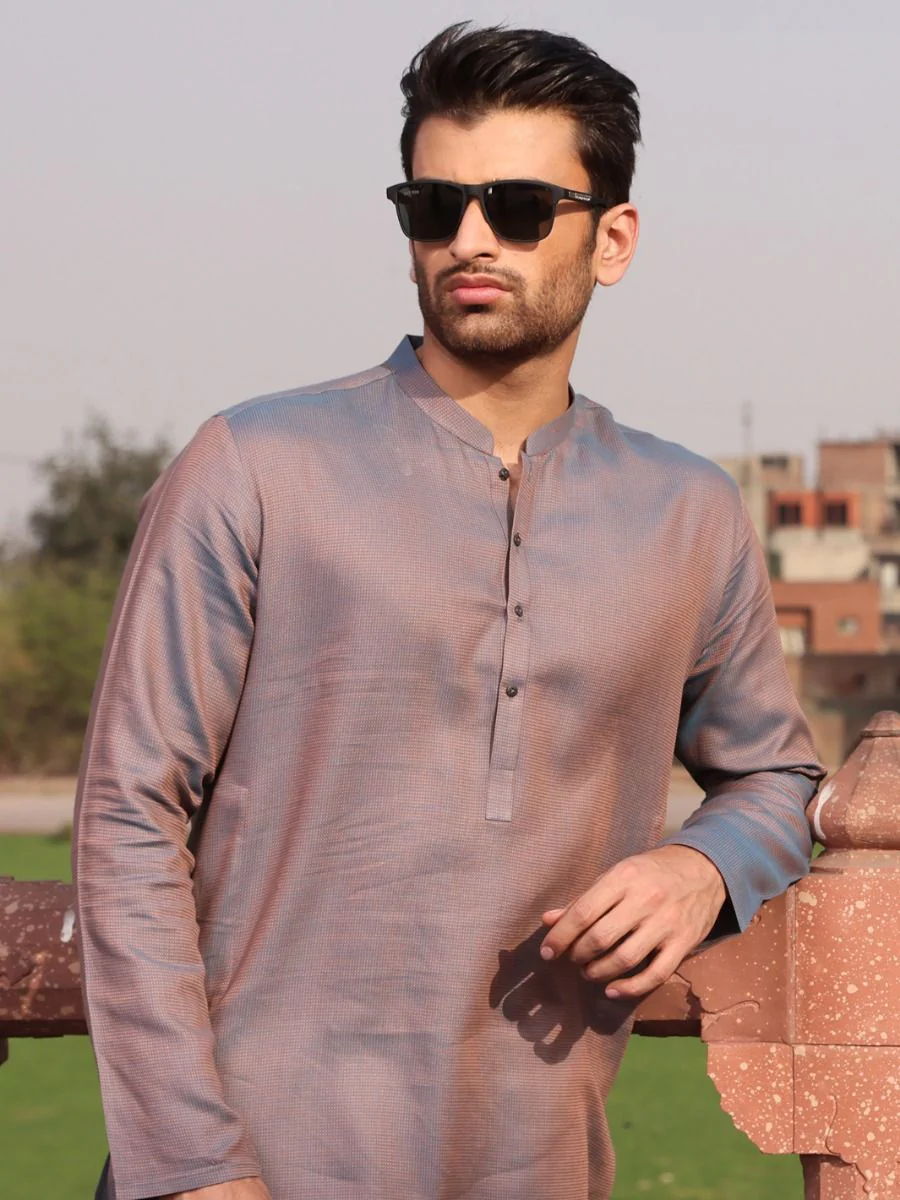 PURPLE COTTON KURTA | AL-K-US-927 V-2 2021 - Image 2