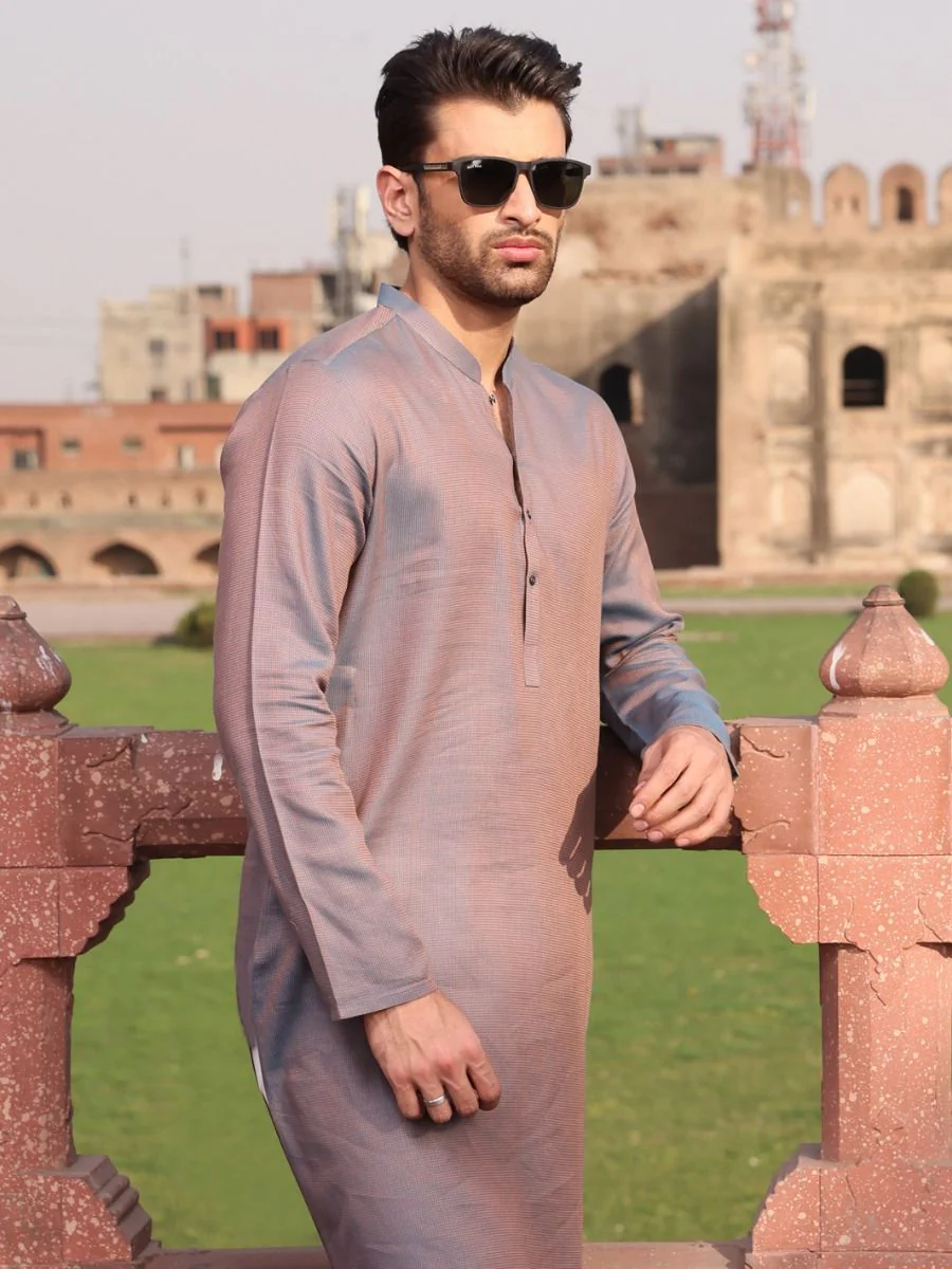 PURPLE COTTON KURTA | AL-K-US-927 V-2 2021 - Image 3