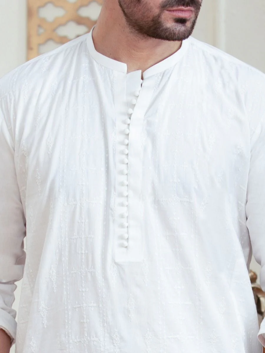 WHITE COTTON KURTA | AL-K-US-929A/AM-5026A - Image 2