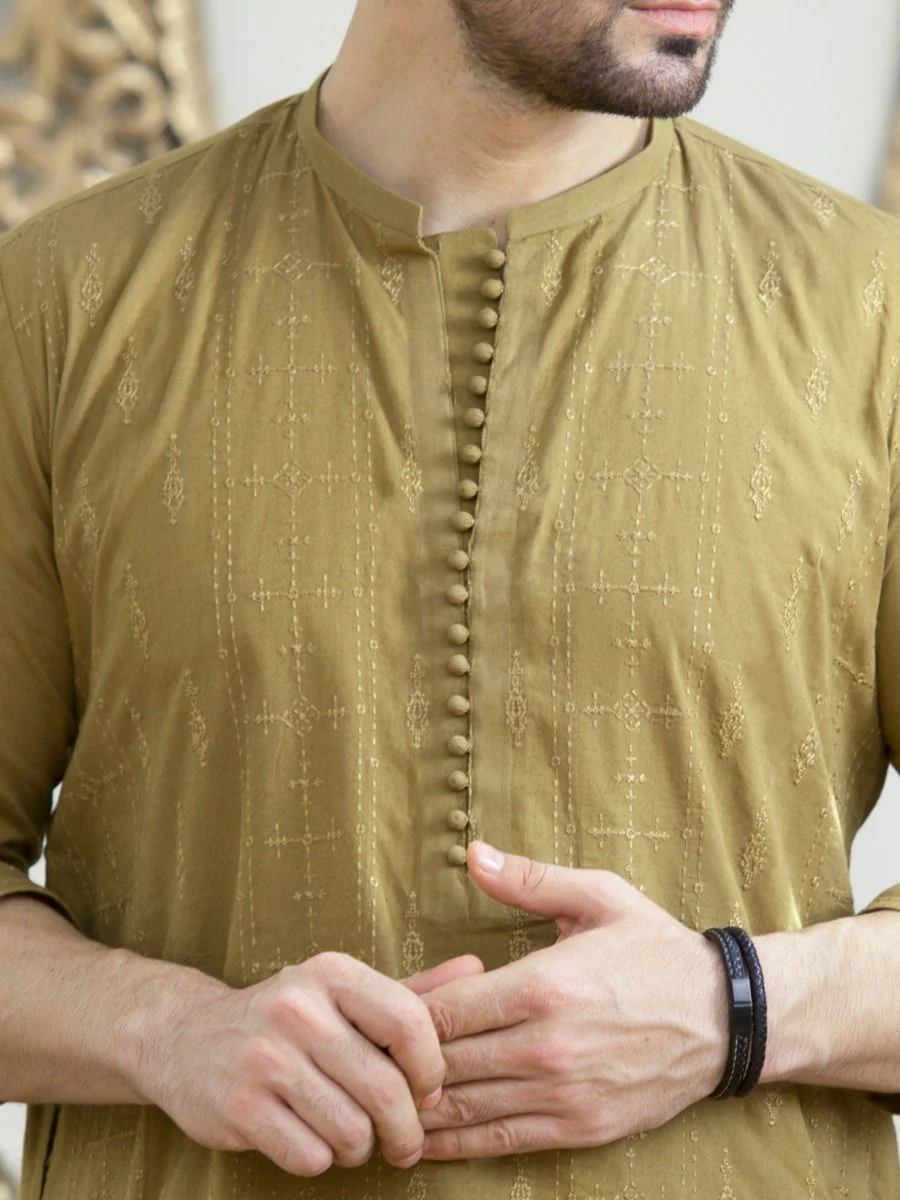 GREEN COTTON KURTA | AL-K-US-929C/AM-5026C - Image 2