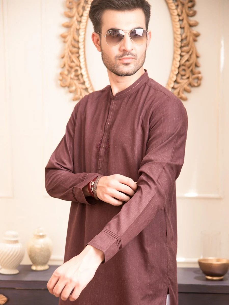 BLUISH RUST BLENDED KURTA | AL-K-US-932/AM-893B - Image 3
