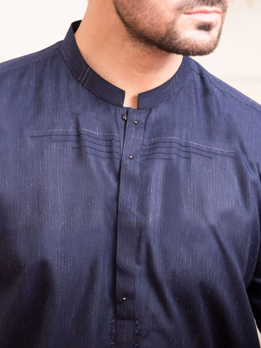 BLUE BLENDED KURTA | AL-K-US-933/AM-893C - Image 3