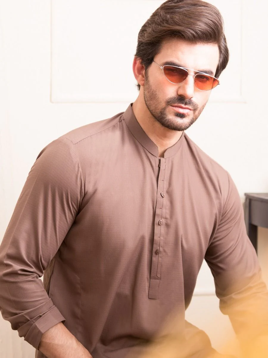 BROWN VISCOSE KURTA | AL-K-US-935/AM-904A - Image 2