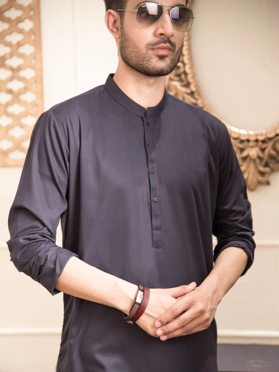 D GREY VISCOSE KURTA | AL-K-US-936/AM-904B - Image 2