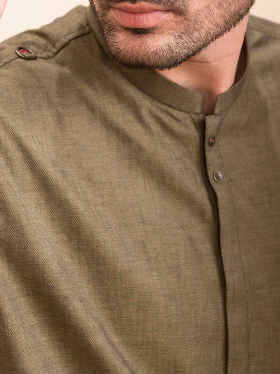 GREEN COTTON KURTA | AL-K-US-941/AM-946B - Image 3