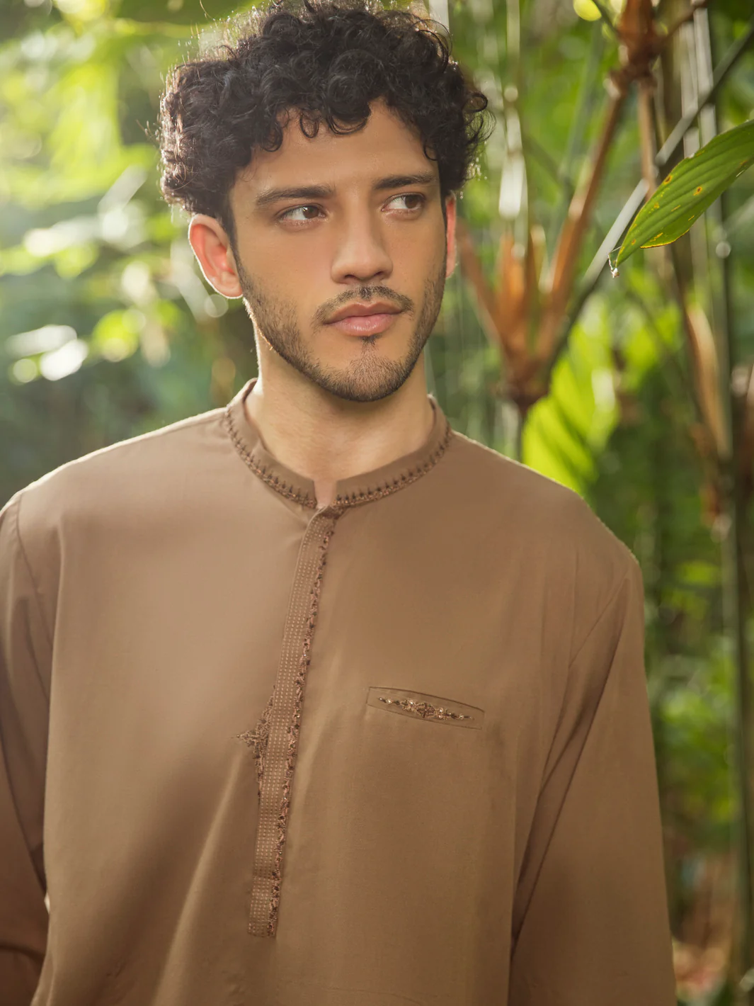 BROWN VISCOSE KURTA | AL-K-US-954/AM-5015G - Image 3
