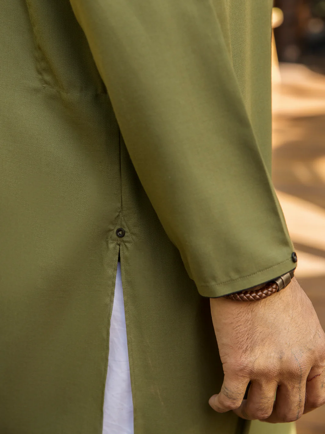 GREEN VISCOSE KURTA | AL-K-US-957/AM-5015H - Image 4