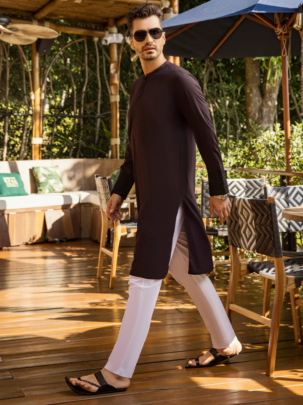 DARK PURPLE VISCOSE KURTA | AL-K-US-959/AM-5015D - Image 3