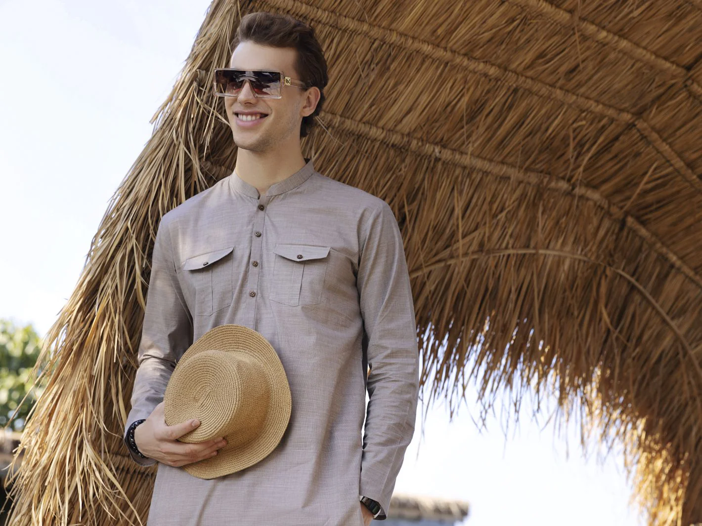 ASH GREY COTTON KURTA | AL-K-US-964/AM-950C - Image 4