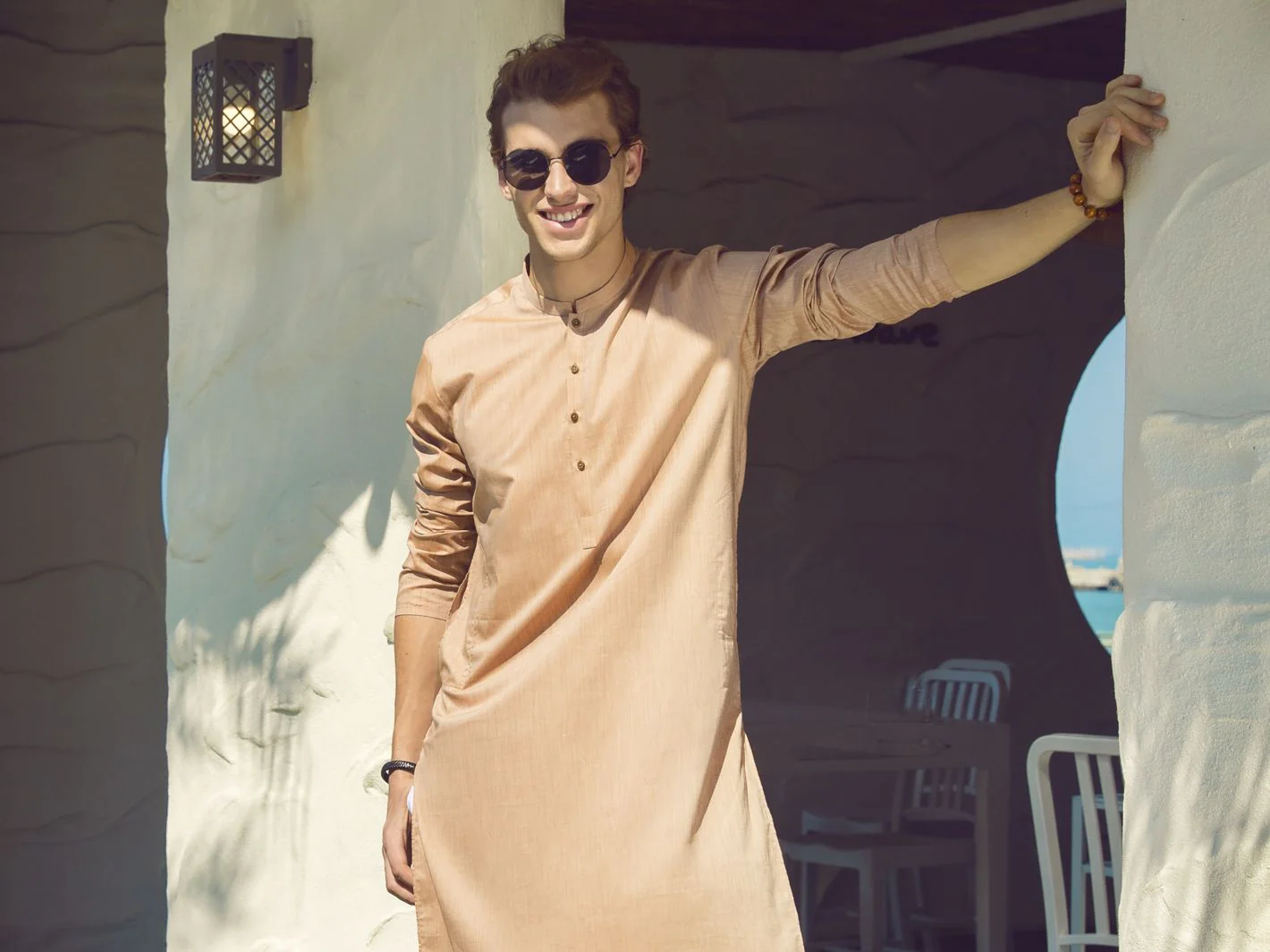 PEACH COTTON KURTA | AL-K-US-966/AM-945E - Image 4