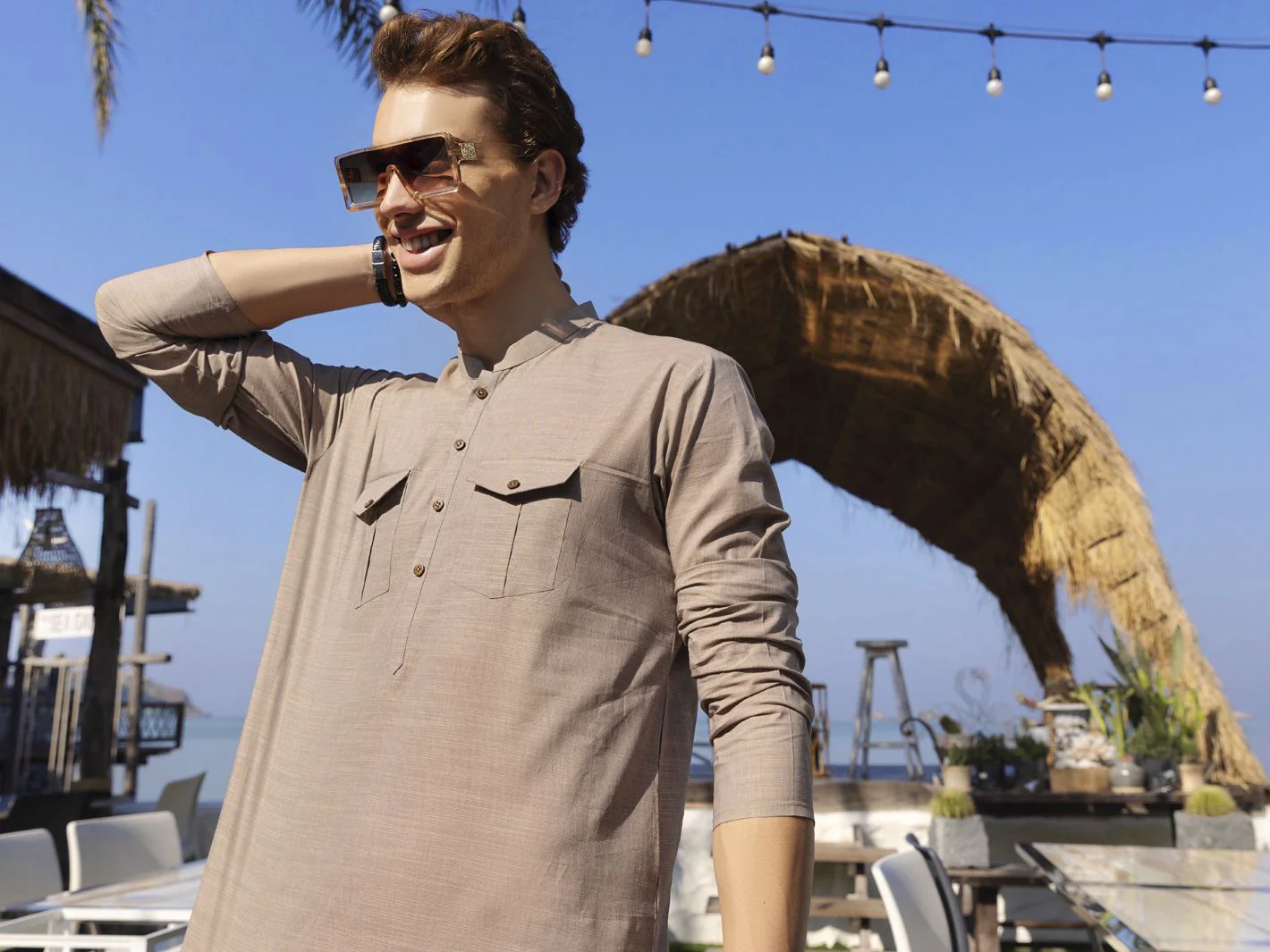 BROWN COTTON KURTA | AL-K-US-967/AM-950A - Image 3