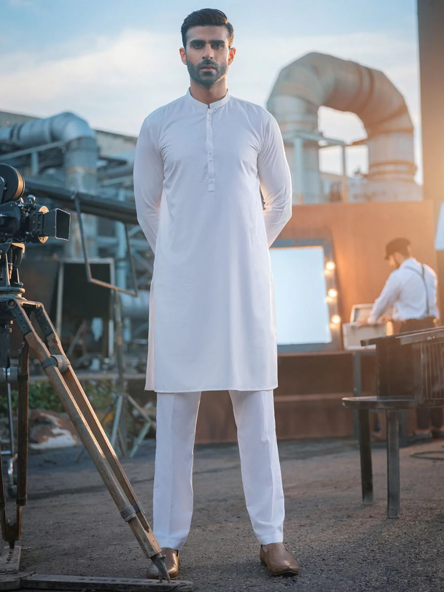 WHITE VISCOSE KURTA | AL-K-US-971/AM-5041A - Image 5