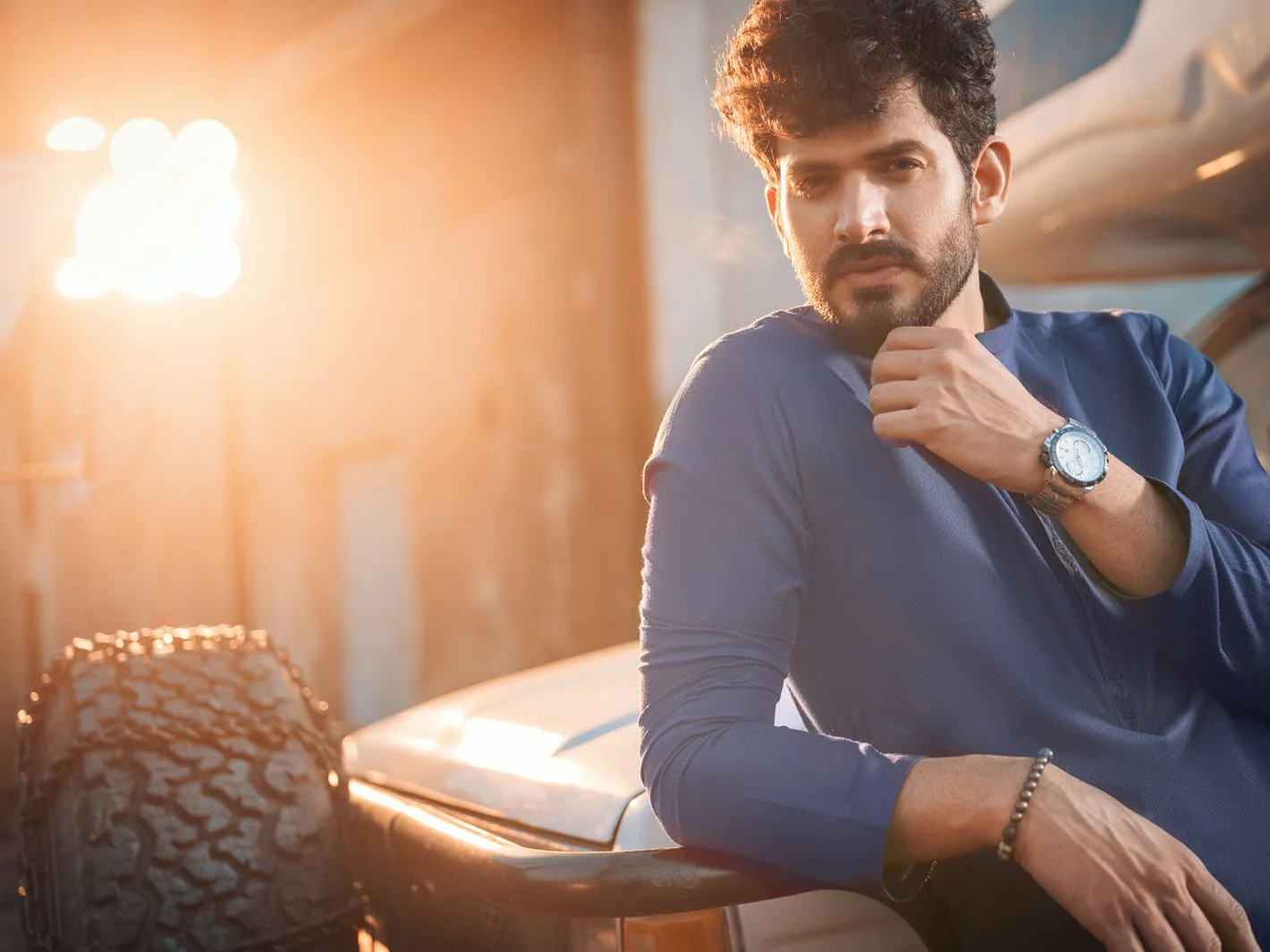 BLUE VISCOSE KURTA | AL-K-US-975/AM-5012E - Image 2