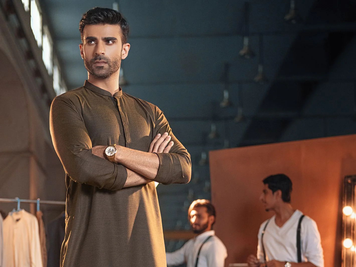 OLIVE VISCOSE KURTA | AL-K-US-978/AM-5041E - Image 4