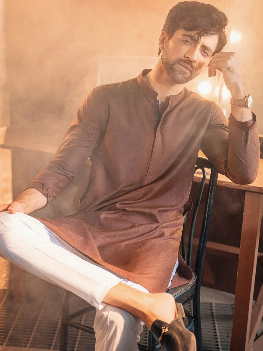 RUST VISCOSE KURTA | AL-K-US-979/AM-5041C - Image 2