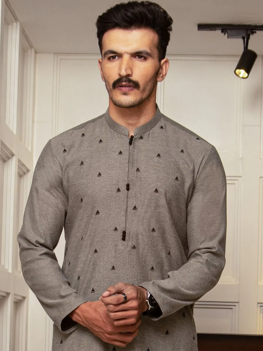 L GREEN COTTON KURTA | AL-K-US-981/AM-5025C - Image 3