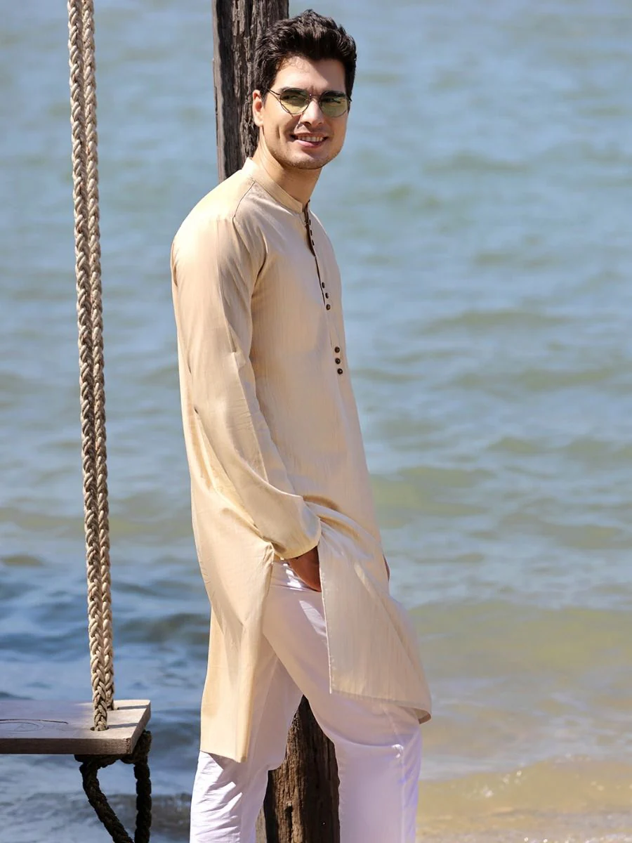 CREAM COTTON KURTA | AL-K-US-987/AM-945A - Image 3