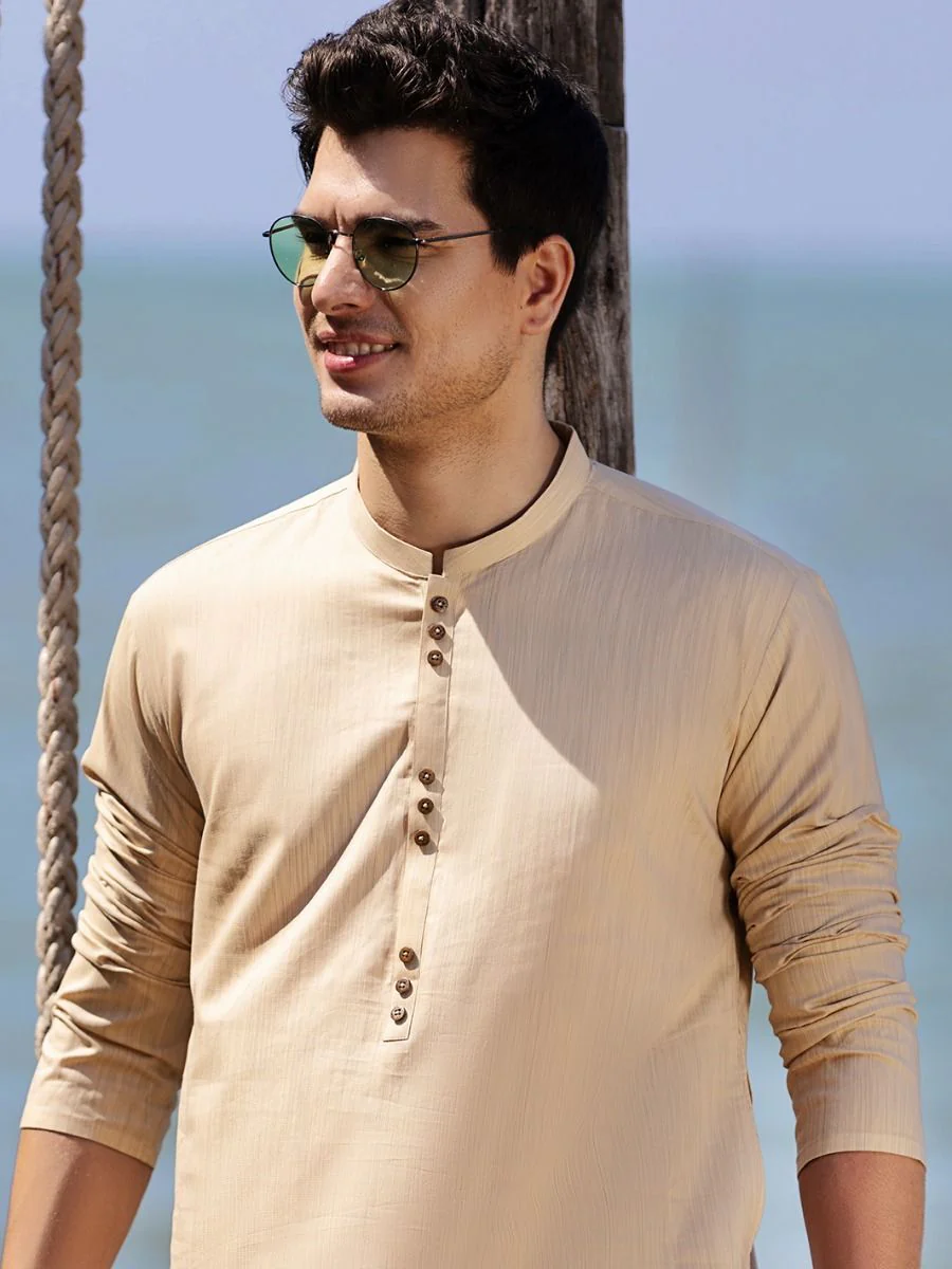 CREAM COTTON KURTA | AL-K-US-987/AM-945A - Image 4