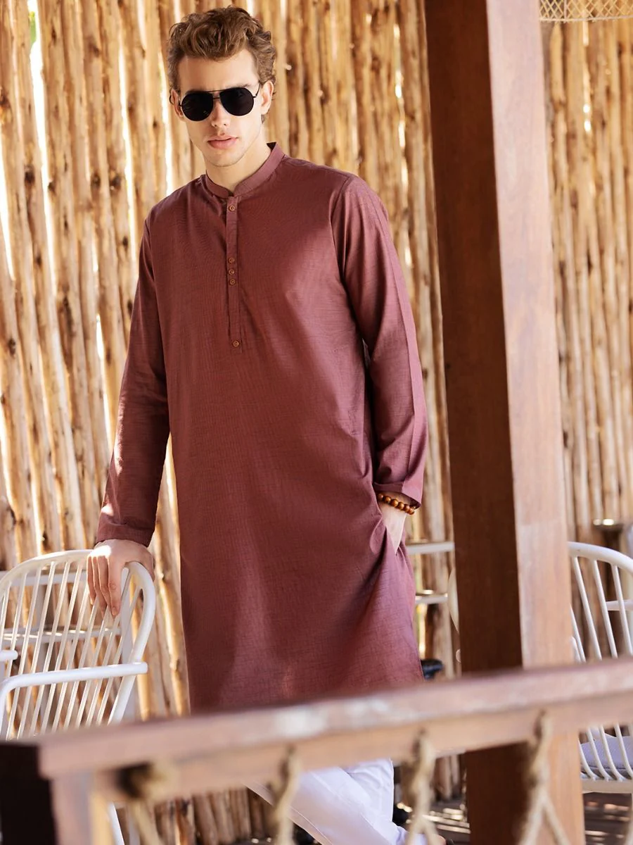 RUST COTTON KURTA | AL-K-US-988/AM-948A - Image 4