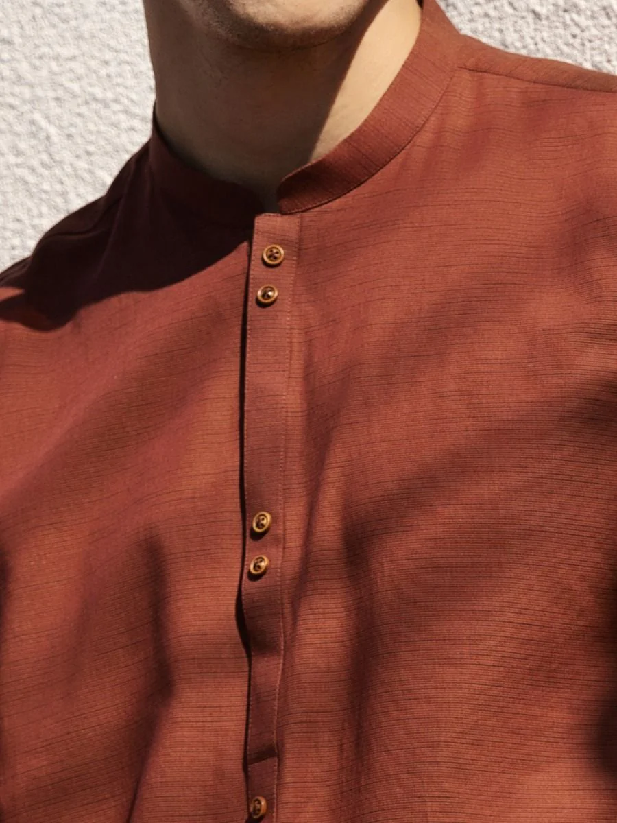 ORANGE COTTON KURTA | AL-K-US-989/AM-948B - Image 2