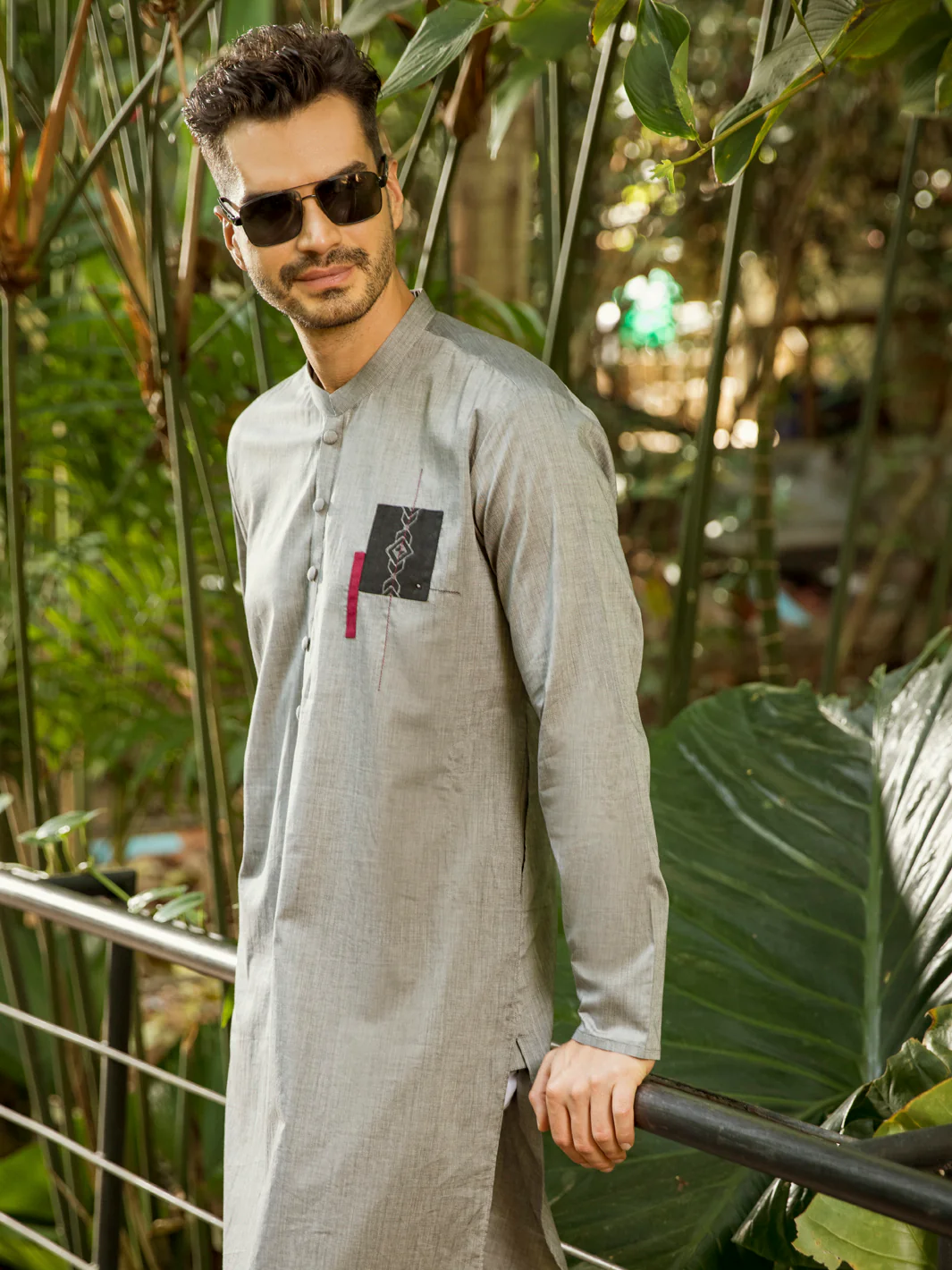 GREY COTTON KURTA | AL-K-US-995/AM-945-1D - Image 3