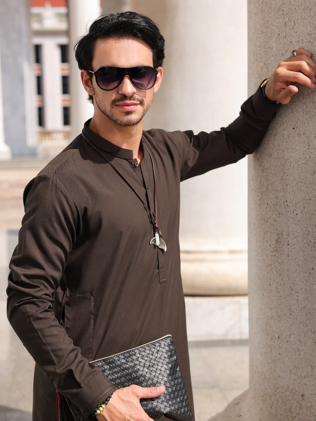 DARK GREEN KAMEEZ SHALWAR | AL-KS-2983/AM-6129A - Image 2