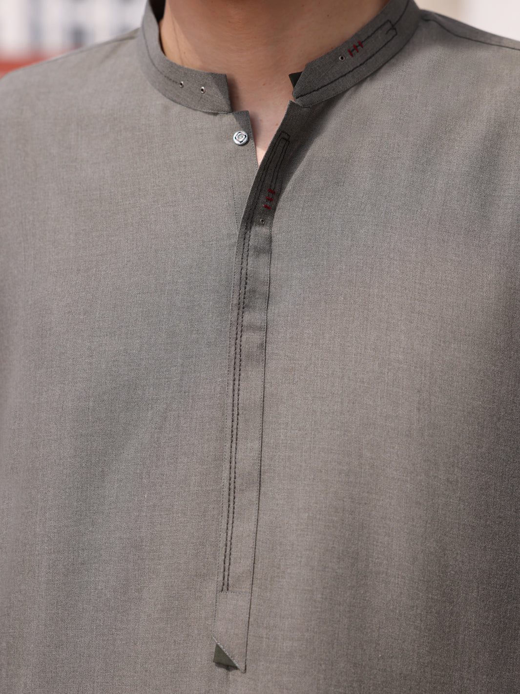 GREY BLENDED KAMEEZ SHALWAR | AL-KS-2995/AM-6095M - Image 2