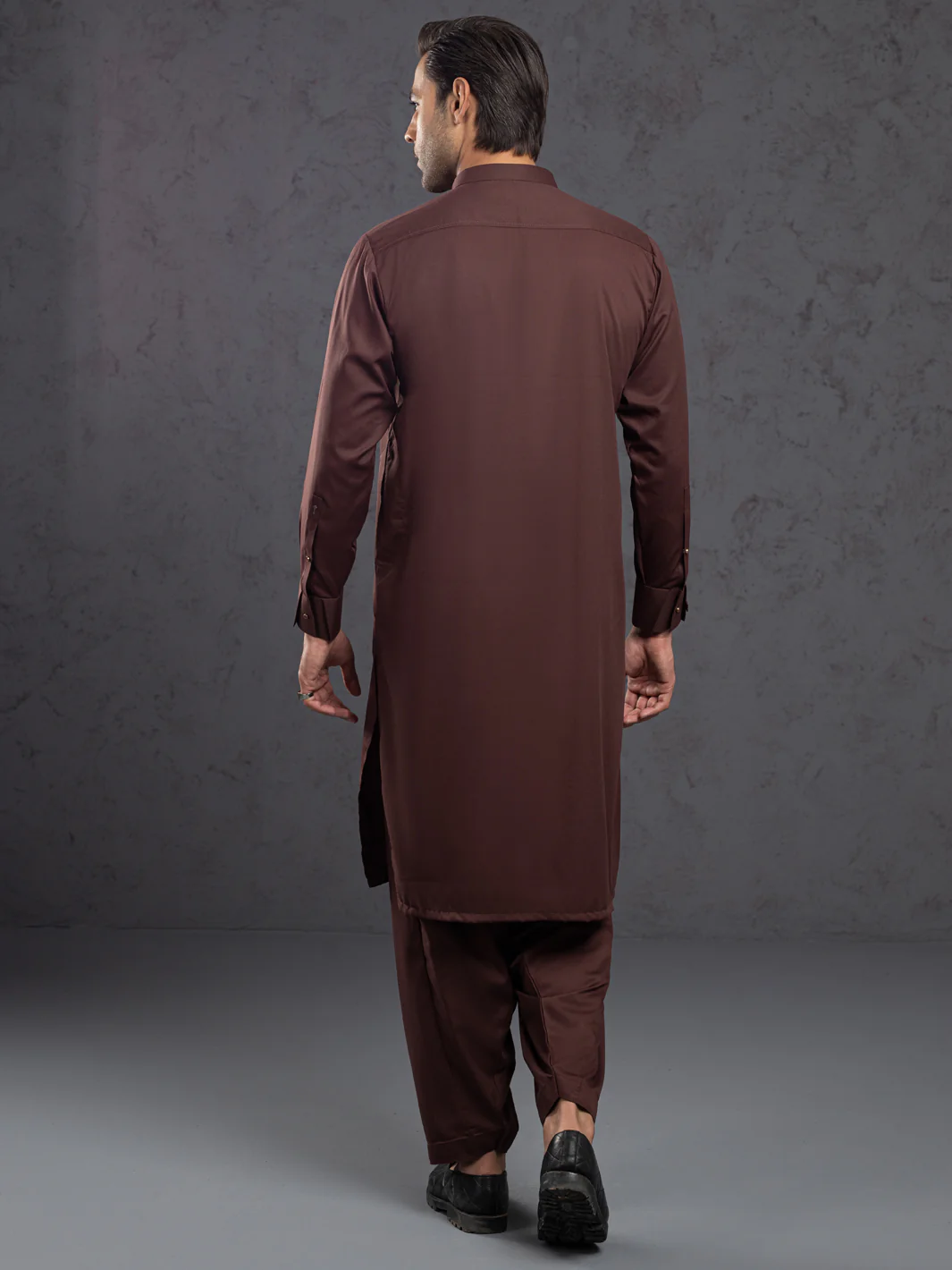 MAROON BLENDED KAMEEZ SHALWAR | AL-KS-3001F/AM-6145F - Image 2