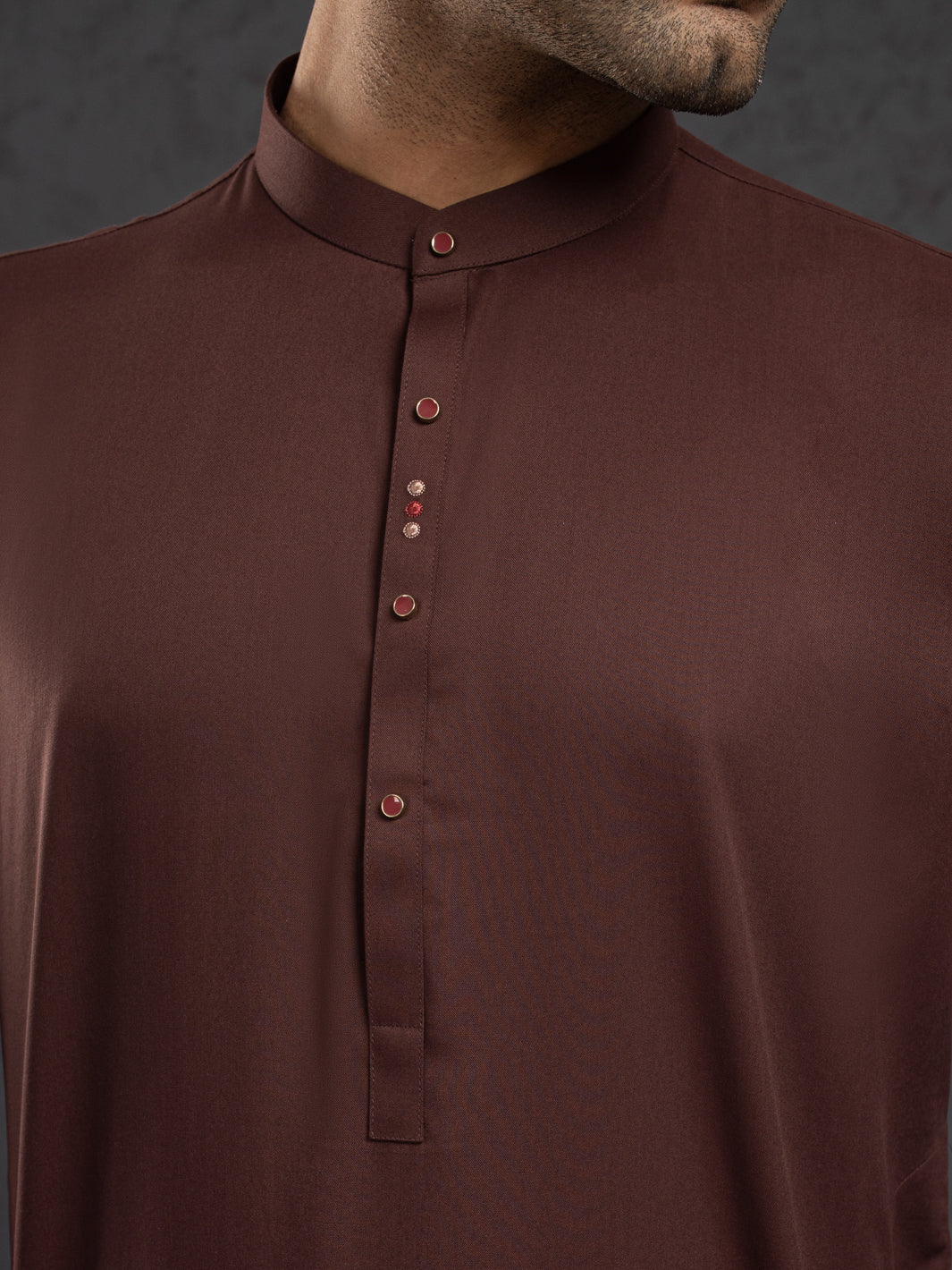 MAROON BLENDED KAMEEZ SHALWAR | AL-KS-3001F/AM-6145F - Image 3