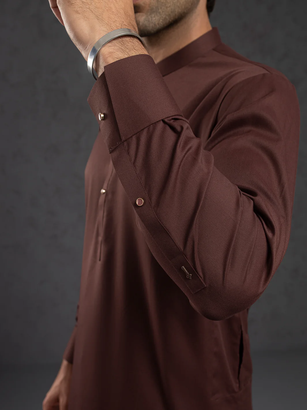 MAROON BLENDED KAMEEZ SHALWAR | AL-KS-3001F/AM-6145F - Image 4