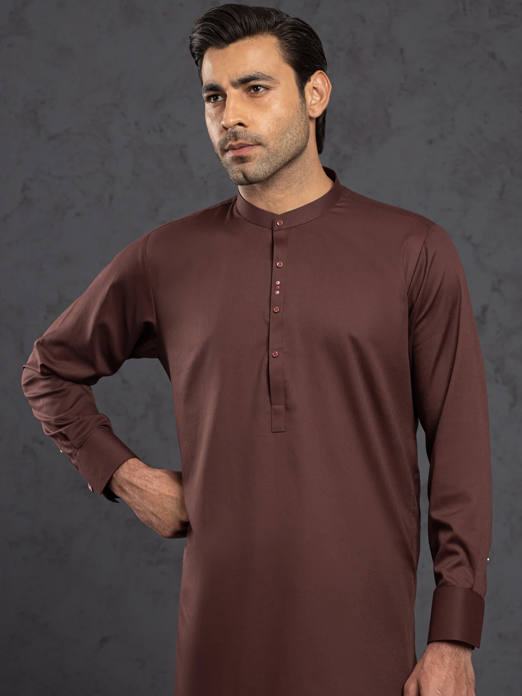 MAROON BLENDED KAMEEZ SHALWAR | AL-KS-3001F/AM-6145F - Image 5