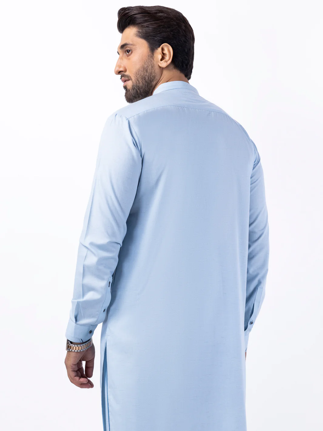 LIGHT BLUE BLENDED KAMEEZ SHALWAR | AL-KS-3053A/AM-6198C - Image 2