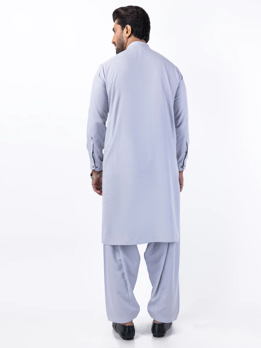 ASH GREY BLENDED KAMEEZ SHALWAR | AL-KS-3063/AM-6186E - Image 3