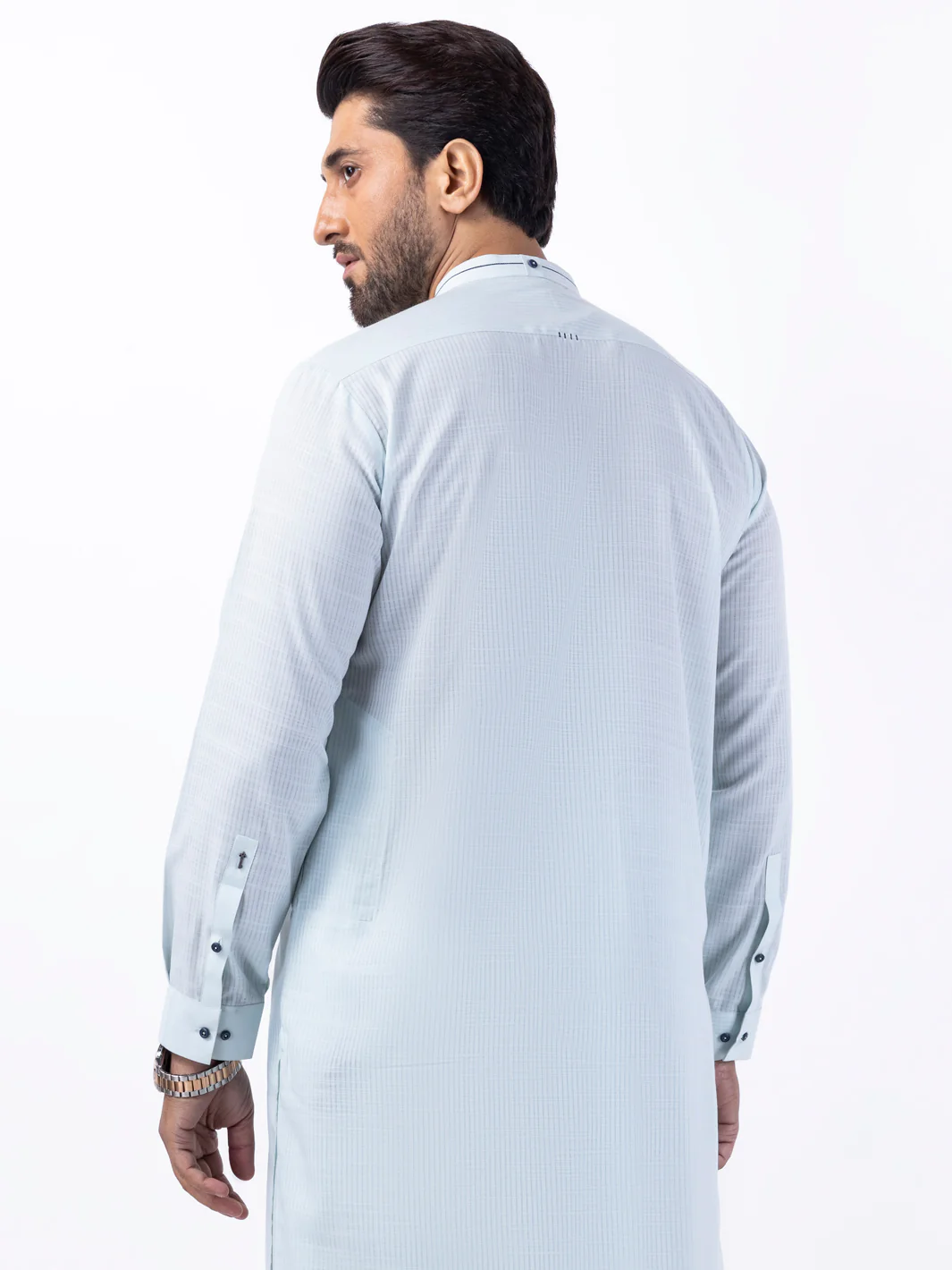 LIGHT BLUE BLENDED KAMEEZ SHALWAR | AL-KS-3064A/AM-6196A - Image 3