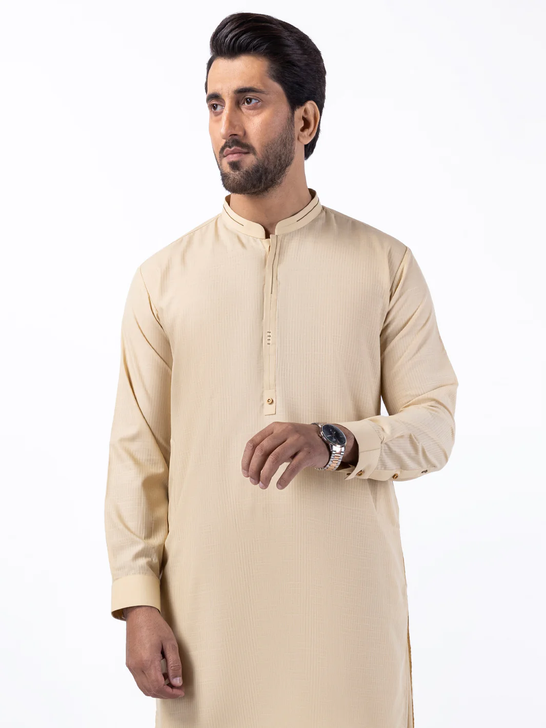 BEIGE BLENDED KAMEEZ SHALWAR | AL-KS-3064B/AM-6196C - Image 4