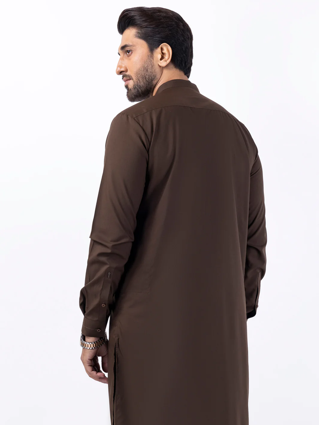 BROWN BLENDED KAMEEZ SHALWAR | AL-KS-3087/AM-6175K - Image 3