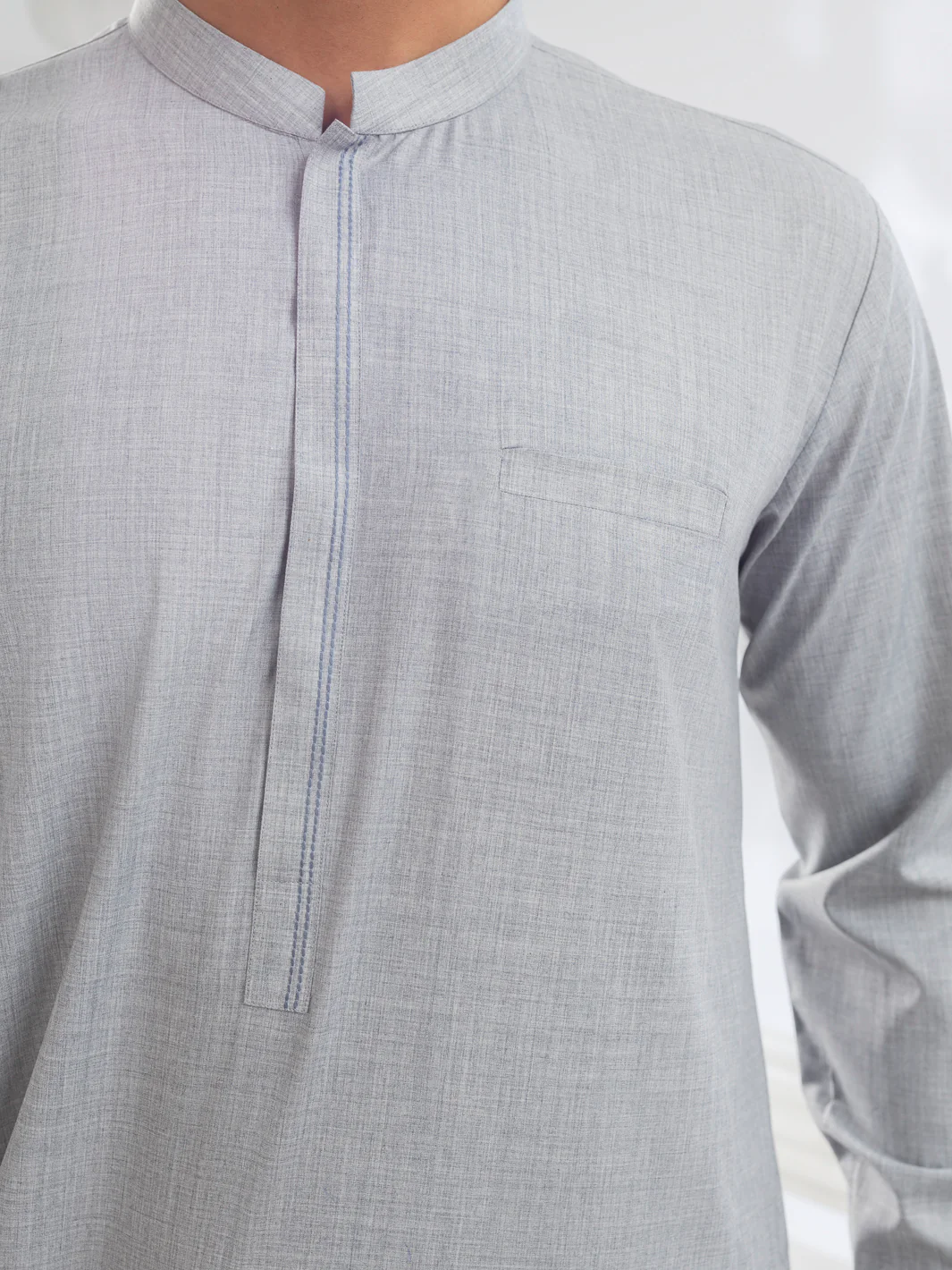 GREY BLENDED KAMEEZ SHALWAR | AL-KS-3104/AM-6209C - Image 2