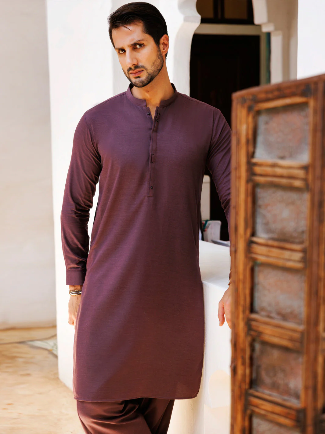PURPLE BLENDED KAMEEZ SHALWAR | AL-KS-3152/AM-6280D - Image 2