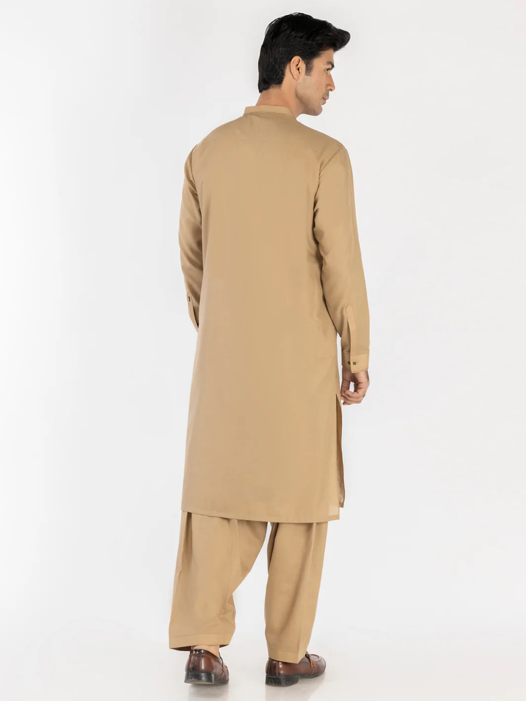 BEIGE BLENDED KAMEEZ SHALWAR | AL-KS-3180/AM-6299C - Image 2
