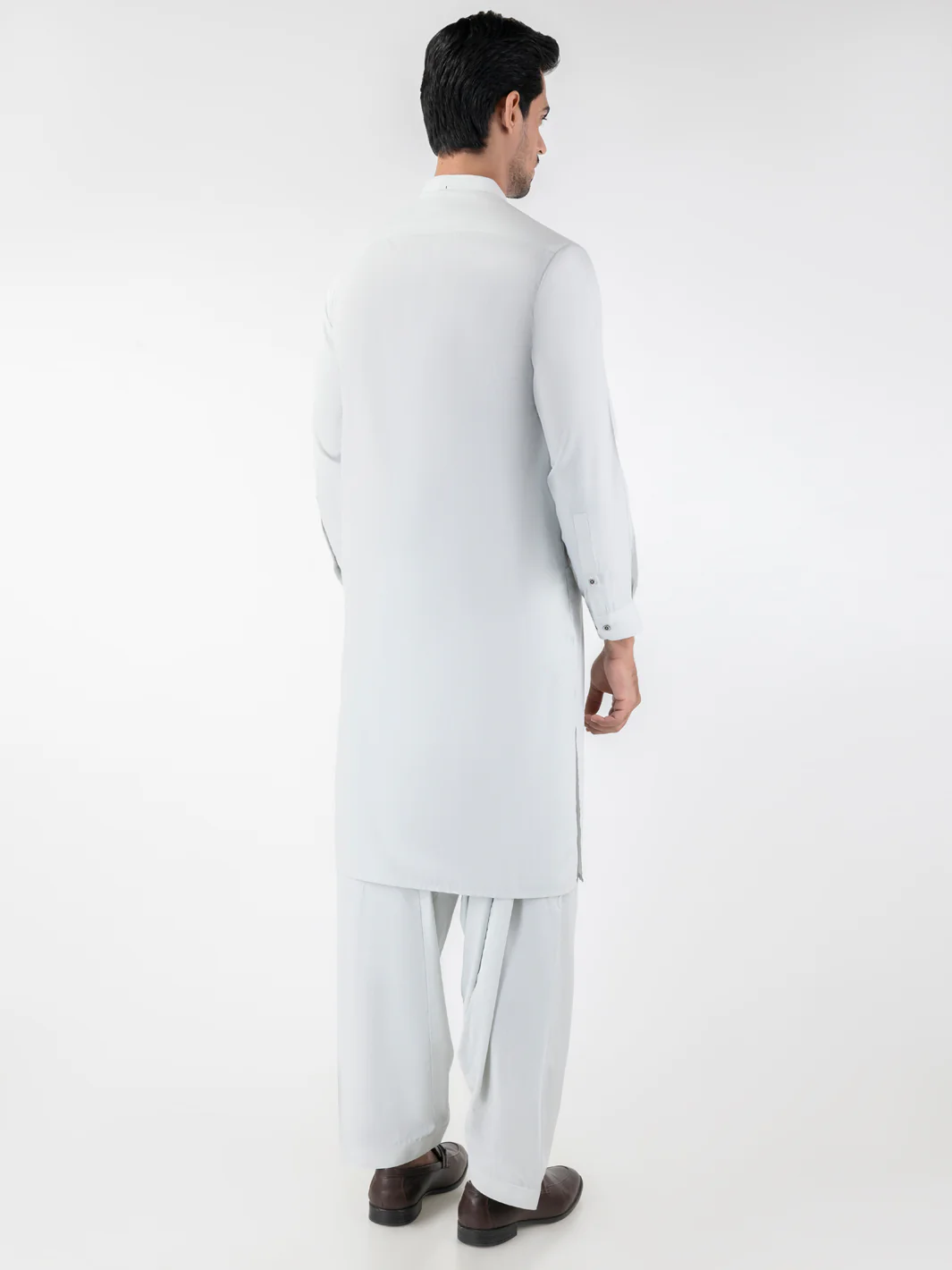 LIGHT GREEN BLENDED KAMEEZ SHALWAR | AL-KS-3208/AM-11011F - Image 2
