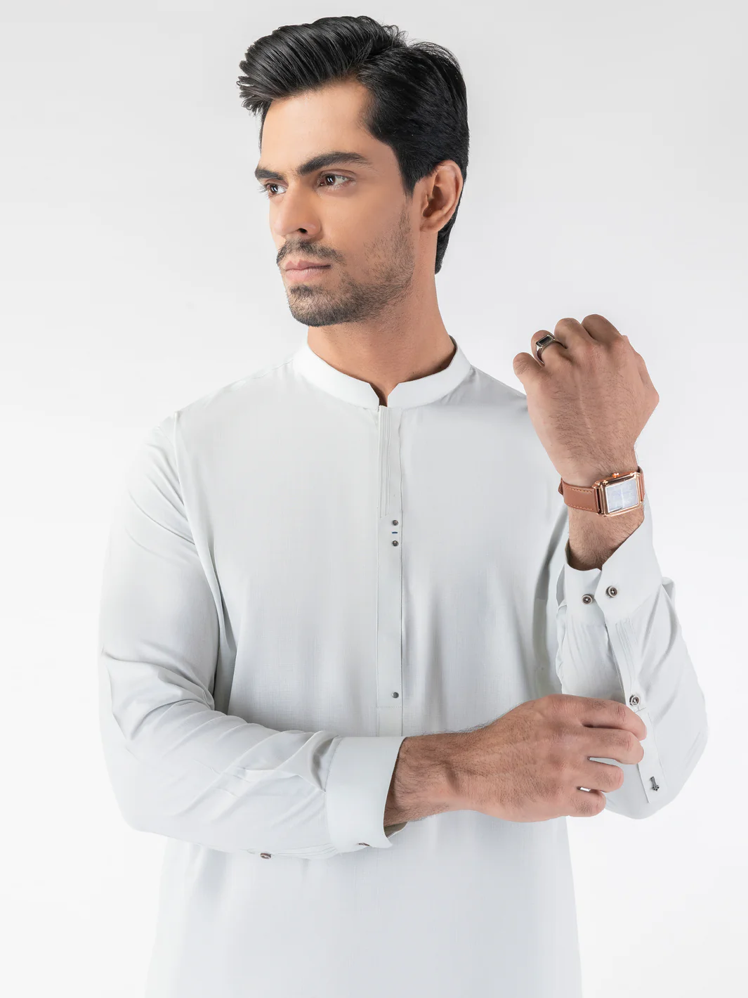 LIGHT GREEN BLENDED KAMEEZ SHALWAR | AL-KS-3208/AM-11011F - Image 3