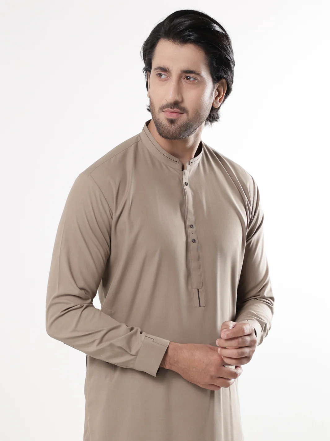 BROWN BLENDED KAMEEZ SHALWAR | AL-KS-3223/AM-6296B - Image 2